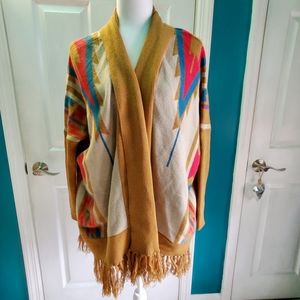 Ecote Tribal Print Cardigan Sweater
